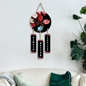 KaaHego Cute love Birds Decorative Wall Art MDF Wooden Wall Hanger