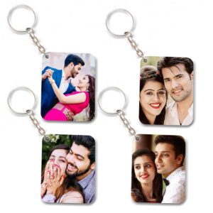 KaaHego Personalized Your Coustom Photo Eqralic Keychain (Size 2inch X 2inch) (Pack 1)