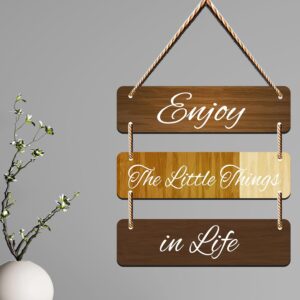 KaaHego Enjoy The little Things in life Decorative Wall Art MDF Wooden Wall Hanger