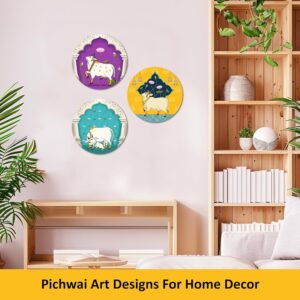 KaaHego Pichwai Art Painting  Decorative Wall Art MDF Wooden Wall Hanger