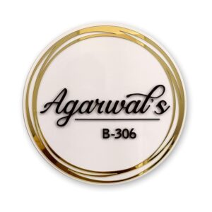 KaaHego Customized Home Entrance Wall Décor Hanging Signage Name Plate For Home, Flat Door Decoration, Office, Hotel, Shop Décor (NP-3)