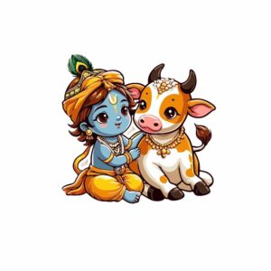KaaHego GOD Krishna MDF Fridge Magnet Pack Of 2