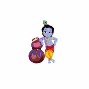 KaaHego GOD Krishna MDF Fridge Magnet Pack Of 2