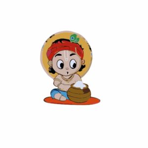 KaaHego GOD Child Krishna MDF Fridge Magnet Pack Of 2