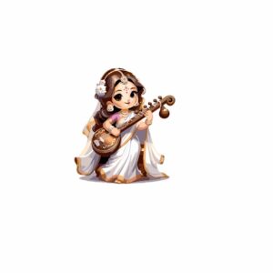 KaaHego GOD Saraswati MDF Fridge Magnet Pack Of 2