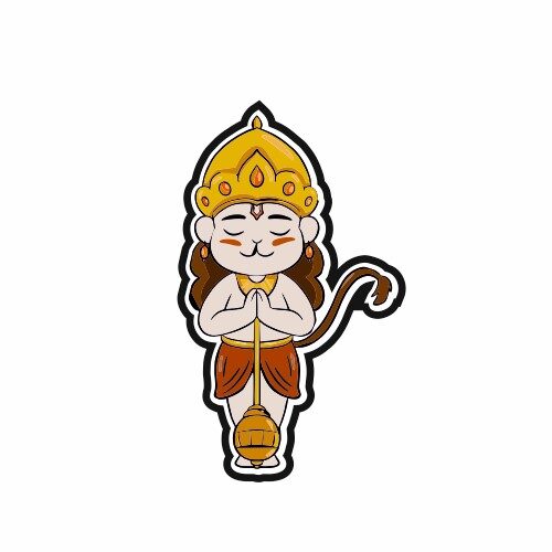 KaaHego GOD Child Hanuman MDF Fridge Magnet Pack Of 2