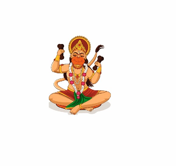 KaaHego GOD Hanuman MDF Fridge Magnet Pack Of 2