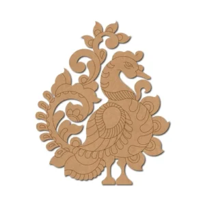 Kaahego Pre Marked Mdf Peacock Cutout ( Size 9 Inch ) 3mm thickness