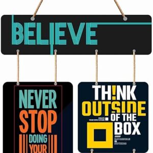 Kaahego motivational Mdf Wooden Wall Hanging Home Decor Plates, wall painting, wall hanging For home decoaration, office, living room, wall decoration