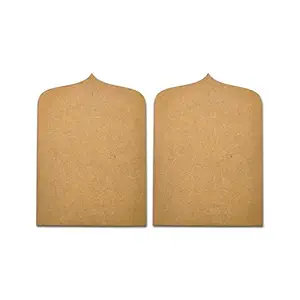 KaaHego MDF Plain jharokha Base Cutout for DIY Art and Craft, Wall Hanging Decorations, Festival Gift 9.5x7 Inch 3mm Thickness Pack of 2