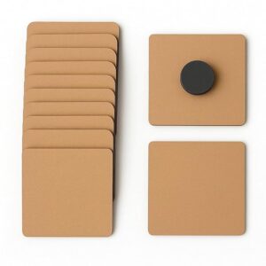 KaaHego MDF Craft Magnet Blanks (Set of 12/3x3 in) Plain Wooden Cutouts for DIY Fridge Magnets, Resin Art, Decoupage & Creative Painting Projects (DIY Square Shape)