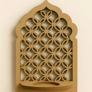 KaaHego Jharokha Diya Stand / Wall Shelf home decor item (Thickness 5mm).