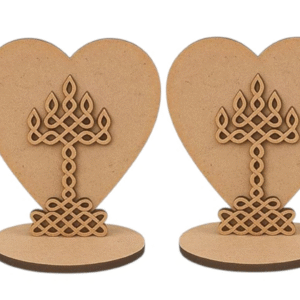 KaaHego Diya Stand In Heart Shape for home decor size ( 10L x 10W x 0.4H Centimeters) (Thickness 5mm).