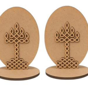 KaaHego Diya Stand for Diwali Home Decor Item Mdf Cutout (thickness 5mm)(Size 6L X 5W X 2.5 Inches).