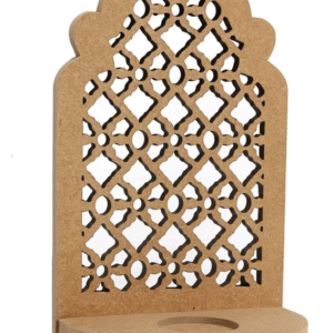 KaaHego Rajasthani Style Jharokha - Diya Stand / Wall Shelf (thickness 5mm) (size 10L X5wX3 inches).