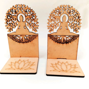KaaHego Buddha Diya Stand (Thickness 5mm) (Size 3X3 Inches).