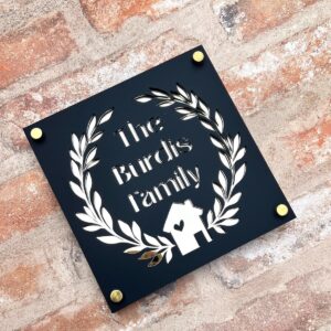 KaaHego Modern Personalized Acrylic House Number Sign for Stylish Home Decor