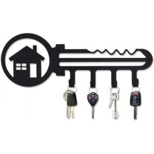 KaaHego Metal Wall Mounted Key Holder for Home & Office | 7 Hooks Iron Key Hanger with Powder Coating | Decorative Wall Key Rack for Entryway, Living Room, Bedroom & Gift Use