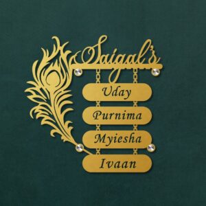 KaaHego Personalised Morpankh Family MS Name Plate size