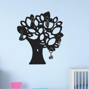 KaaHego Decorative Tree Design Wooden Key Organizer Wall-Mounted Key Holder for Home Décor, Garage, Entryway, Home Organization, Keychain Hangers for Office, Gift Items (7 Hooks)