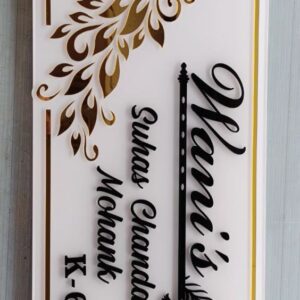 KaaHego Personalized Acrylic Name Plate for Home Entrance 3D Letters Door Name Plates Home Office Outdoor Entrance