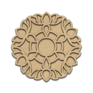 KaaHego Wooden MDF Rangoli Cutout for Diwali 12Inch – Wooden Diwali Decoration, Rangoli Stencils for Diwali Decor, Festive Home Decoration, Reusable Diwali Craft Supplies.