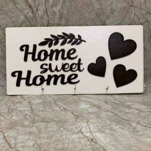 KaaHego Key Chain Holder For Home Decor In White And Black Color.