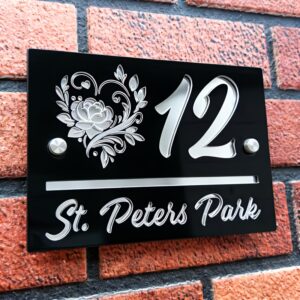 KaaHego  Door Name Plate – Elegant 12x6 Inch Design for Home, Office & Outdoor Entrances