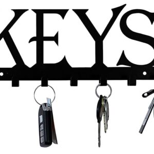 KaaHego  Metal Wall Mounted Key Holder for Home & Office | 7 Hooks Iron Key Hanger with Powder Coating | Decorative Wall Key Rack for Entryway, Living Room, Bedroom & Gift Use