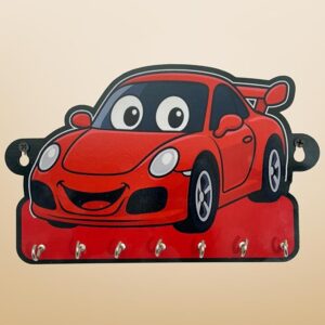 KaaHego Decorative Kids Car Key Holder – Lightweight Wall Hanging Organizer for Home & Office | Fun Modern Art for Bedroom, Living Room, Guest Room & Dining Area