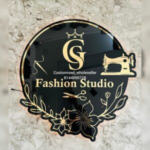 KaaHego Customized Acrylic Name Plate For Home Entrance, Door Name Plates, Name Plate For Office, Gifts - Round