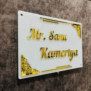 KaaHego Acrylic Name Plate for Home Entrance 3D Letters Door Name Plates Home Office Outdoor Entrance.