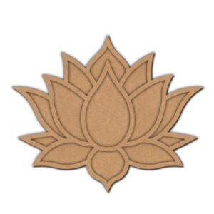 KaaHego Lotus Reusable Rangoli Base MDF .