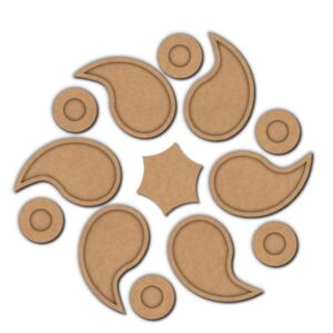 KaaHego Reusable Rangoli Base MDF(Thickness 4mm) (9 inch).
