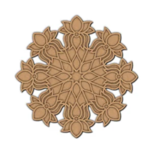 KaaHego Wooden MDF Rangoli Cutout for Diwali 12Inch – Wooden Diwali Decoration, Rangoli Stencils for Diwali Decor, Festive Home Decoration, Reusable Diwali Craft Supplies.