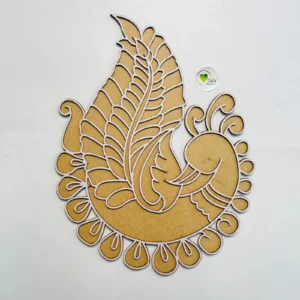 KaaHego Wooden MDF Rangoli Cutout for Diwali 9 Inch – Wooden Diwali Decoration, Rangoli Stencils for Diwali Decor, Festive Home Decoration, Reusable Diwali Craft Supplies