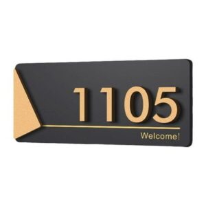 KaaHego Address Plaque Rectangle Sturdy House Address Plate for House Street Outdoor Style