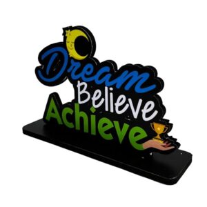 KaaHego Table Top Decor Standee | Motivational Showpiece for Office Desk | Wooden Decorative Show Piece for Home, Study Table Decor | Farewell, Congratulations Gift