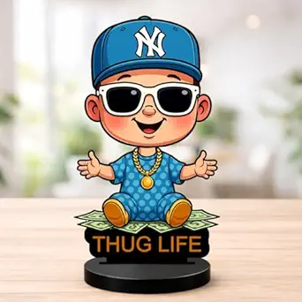 KaaHego Wooden Funny Quotes Table Decoration Showpiece for Office Desk & Home Decor | Engineered Wood Modern Art Stand | Living Room Center Table Decorative Gift Item