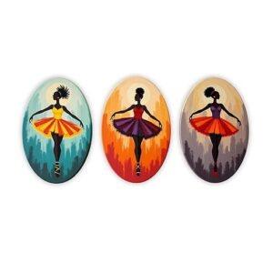 KaaHego Abstract Art Dancers Wood Wall Hanging Decoration Items for Home & Kitchen Decor | Gifts | Wooden Wall Hanger | Mdf Wall Decoration for Living Room, Bedroom, Hallway | Set of 3
