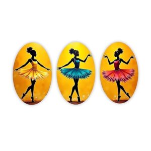 KaaHego Abstract Art Dancers Wood Wall Hanging Decoration Items for Home & Kitchen Decor | Gifts | Wooden Wall Hanger | Mdf Wall Decoration for Living Room | Decor Items (Set of 3)