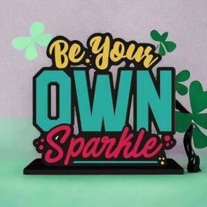 KaaHego  Be Your Own Sparkle Quotes Table Decor | Office Desk Showpiece | Home Decoration Item | Living Room Accessory | Modern Gifting Item